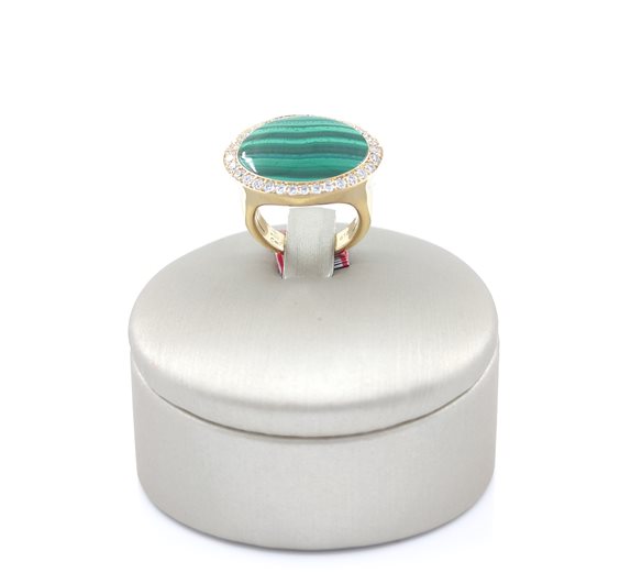 Anillo Crivelli Mujer in Oro rosa Malachite 000-4787NS - 000-4787NS